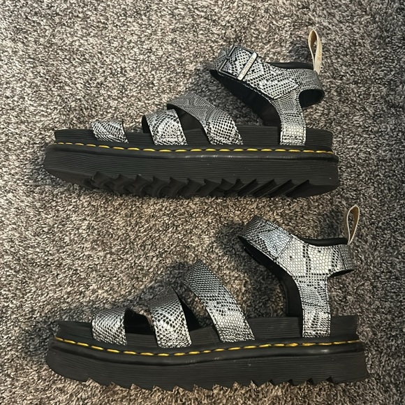 Doc Marten Silver snake print sandals - Picture 3 of 5